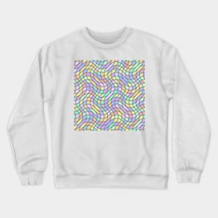 Seamless pattern in stained-glass window style Crewneck Sweatshirt